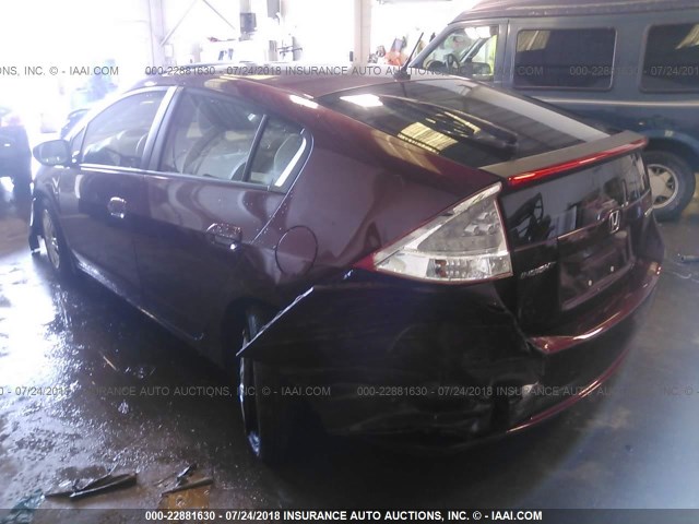 JHMZE2H54BS003753 - 2011 HONDA INSIGHT LX BURGUNDY photo 6