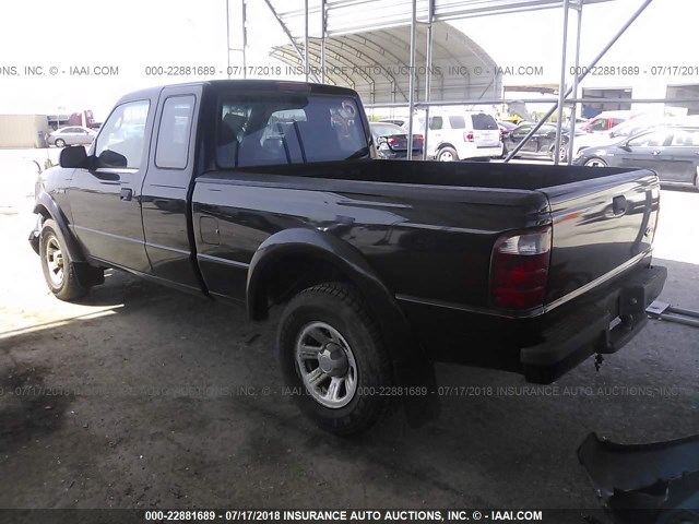 1FTYR14U73PA33908 - 2003 FORD RANGER SUPER CAB BLACK photo 3