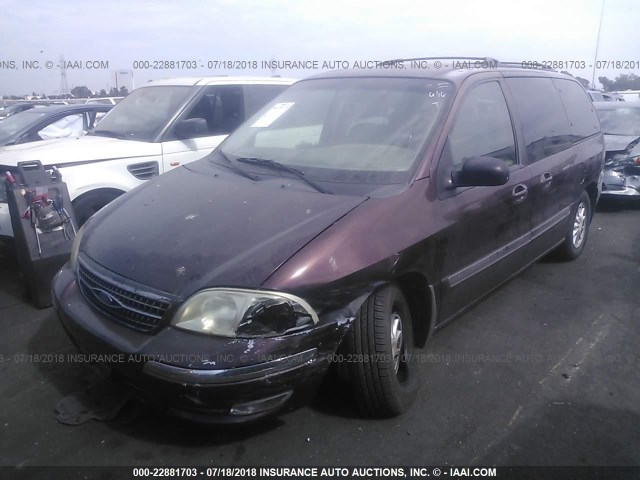 2FMZA5245XBB80596 - 1999 FORD WINDSTAR SE MAROON photo 2