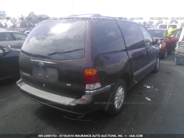 2FMZA5245XBB80596 - 1999 FORD WINDSTAR SE MAROON photo 4