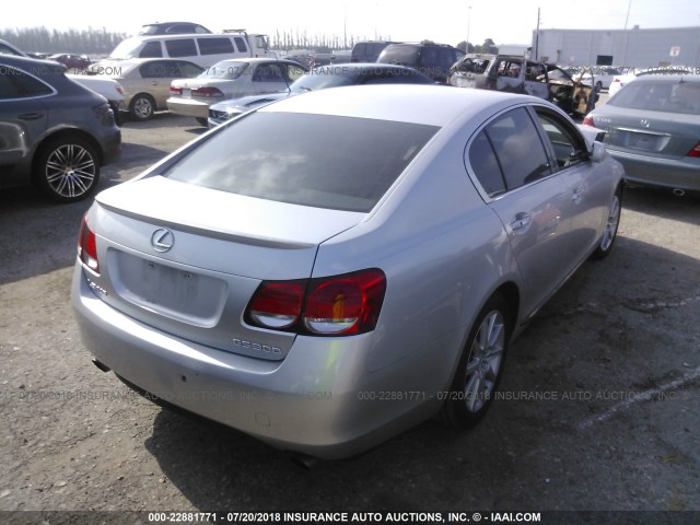 JTHBH96S665039409 - 2006 LEXUS GS GENERATION 200 300 SILVER photo 4