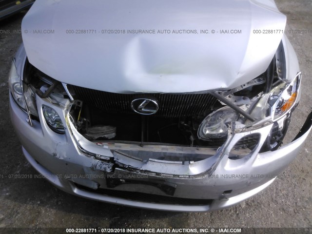 JTHBH96S665039409 - 2006 LEXUS GS GENERATION 200 300 SILVER photo 6