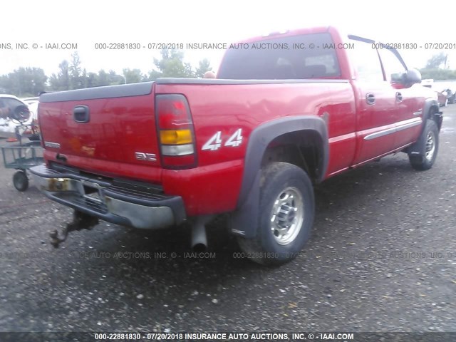 1GTHK232X5F876441 - 2005 GMC SIERRA K2500 HEAVY DUTY RED photo 4