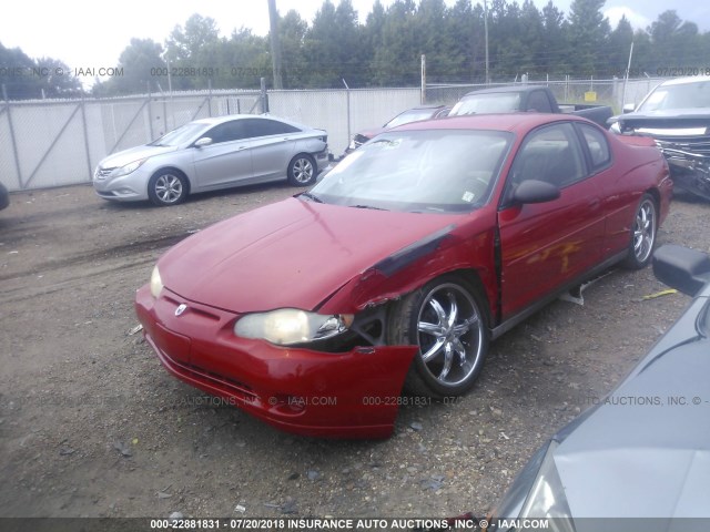 2G1WW12E949227327 - 2004 CHEVROLET MONTE CARLO LS RED photo 2