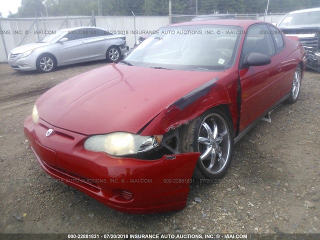 2G1WW12E949227327 - 2004 CHEVROLET MONTE CARLO LS RED photo 6