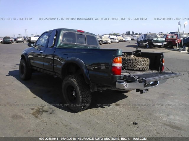 5TEWM72N72Z882237 - 2002 TOYOTA TACOMA XTRACAB GREEN photo 3