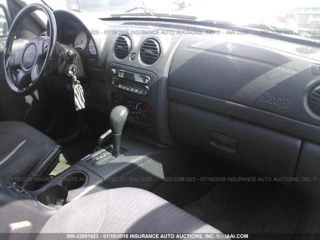 1J4GL48K23W600582 - 2003 JEEP LIBERTY SPORT/FREEDOM მწვანე ფოტო 5