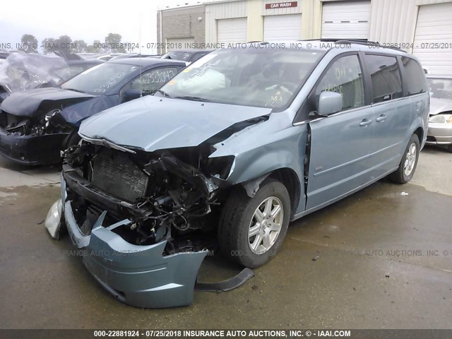 2A8HR54P48R766045 - 2008 CHRYSLER TOWN & COUNTRY TOURING BLUE photo 2