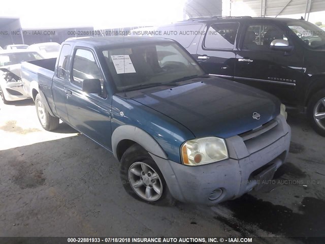 1N6DD26S01C401331 - 2001 NISSAN FRONTIER KING CAB XE BLUE photo 1