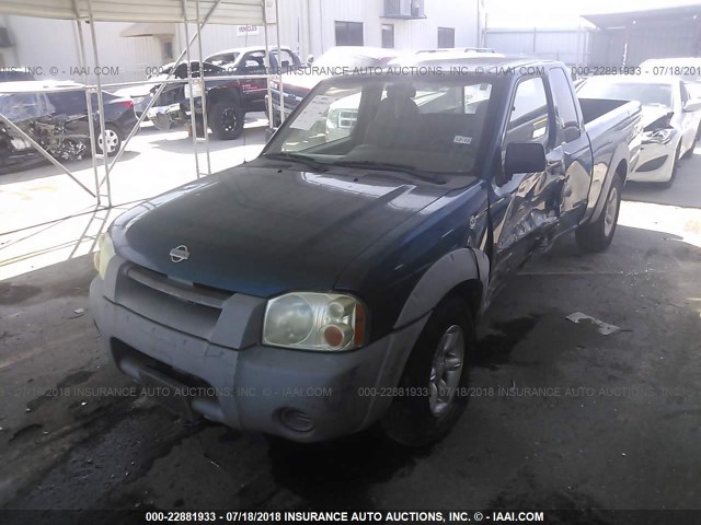 1N6DD26S01C401331 - 2001 NISSAN FRONTIER KING CAB XE BLUE photo 2