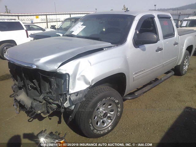 3GTP2VE39BG333580 - 2011 GMC SIERRA K1500 SLE SILVER photo 2