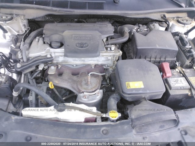 4T1BF1FK5CU129821 - 2012 TOYOTA CAMRY SE/LE/XLE SILVER photo 10