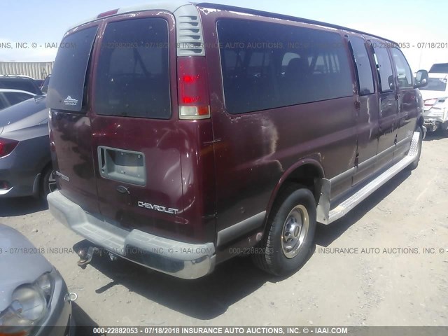 1GAHG39RXY1209603 - 2000 CHEVROLET EXPRESS G3500  MAROON photo 4