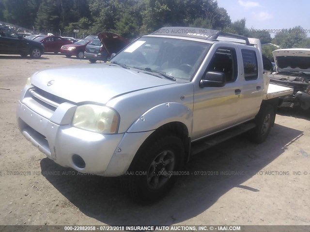 1N6ED27Y54C434160 - 2004 NISSAN FRONTIER CREW CAB XE V6 SILVER photo 2