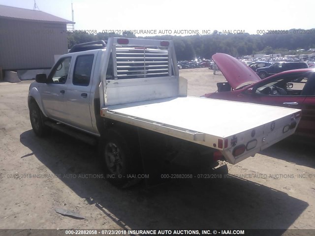 1N6ED27Y54C434160 - 2004 NISSAN FRONTIER CREW CAB XE V6 SILVER photo 3