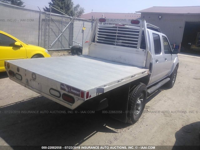 1N6ED27Y54C434160 - 2004 NISSAN FRONTIER CREW CAB XE V6 SILVER photo 4