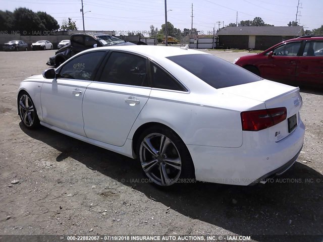 WAUF2AFC1EN027453 - 2014 AUDI S6 WHITE photo 3