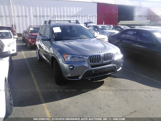 5UXWX9C55D0A14971 - 2013 BMW X3 XDRIVE28I GRAY photo 1