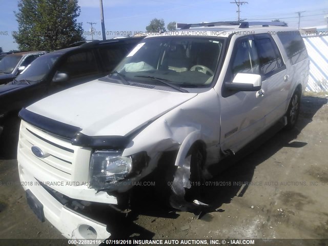 1FMFK20518LA49192 - 2008 FORD EXPEDITION EL LIMITED WHITE photo 2