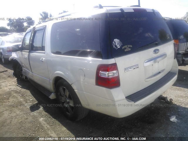 1FMFK20518LA49192 - 2008 FORD EXPEDITION EL LIMITED WHITE photo 3