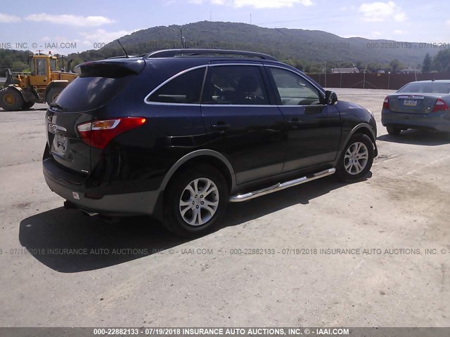 KM8NUDCC7CU187060 - 2012 HYUNDAI VERACRUZ GLS/LIMITED Dark Blue photo 4