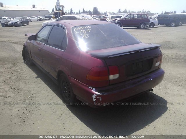 2HGEJ667XWH503650 - 1998 HONDA CIVIC LX RED photo 3