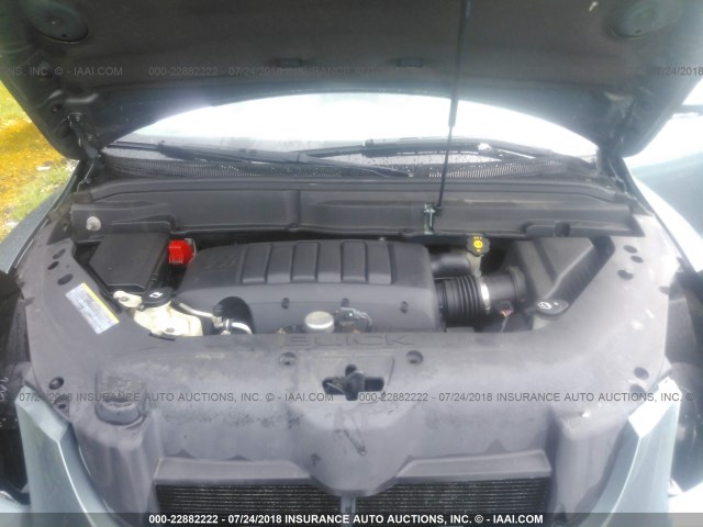 5GALRBED6AJ133255 - 2010 BUICK ENCLAVE CXL Bleu clair photo 10