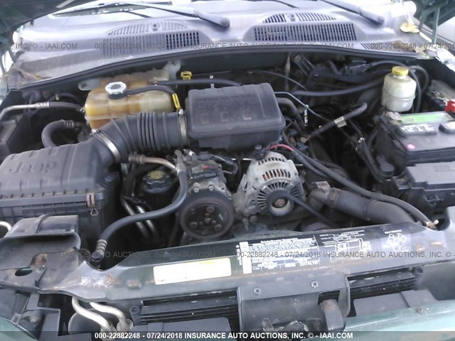 1J4GL48KX3W706326 - 2003 JEEP LIBERTY SPORT/FREEDOM მწვანე ფოტო 10
