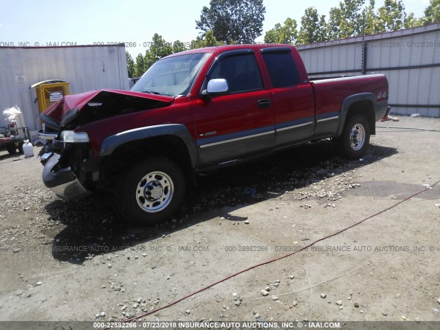 1GCGK29U0YE272914 - 2000 CHEVROLET SILVERADO K2500 RED photo 2