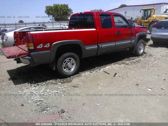 1GCGK29U0YE272914 - 2000 CHEVROLET SILVERADO K2500 RED photo 4