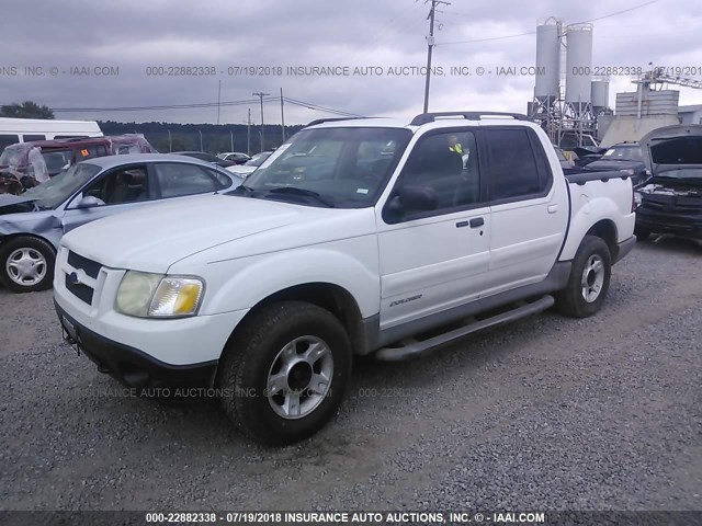 1FMZU67E31UB93914 - 2001 FORD EXPLORER SPORT TR  WHITE photo 2