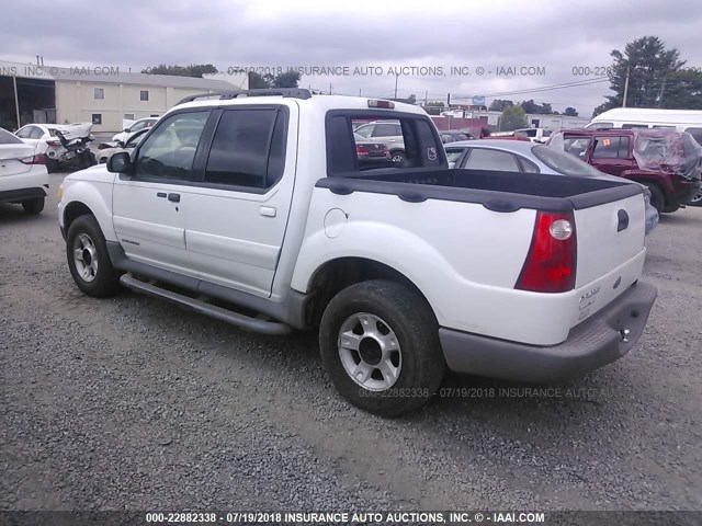 1FMZU67E31UB93914 - 2001 FORD EXPLORER SPORT TR  WHITE photo 3