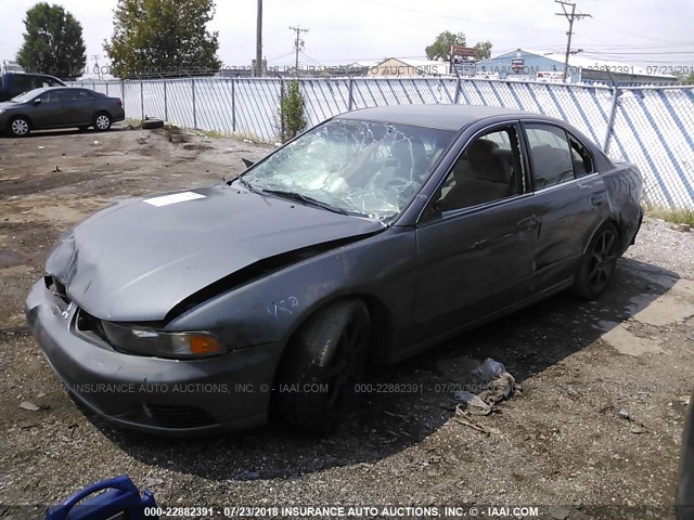 4A3AA46G12E148884 - 2002 MITSUBISHI GALANT ES/LS GRAY photo 2