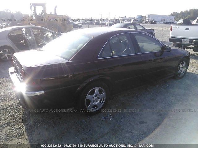 1LNHM87A7YY879672 - 2000 LINCOLN LS 勃艮第红 照片 4