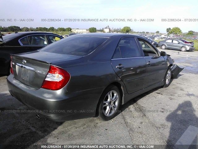 4T1BE32K93U735398 - 2003 TOYOTA CAMRY LE/XLE/SE GRAY photo 4