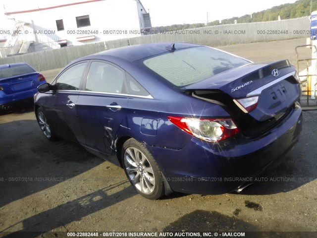 5NPEC4AB4BH168573 - 2011 HYUNDAI SONATA SE/LIMITED PURPLE photo 3