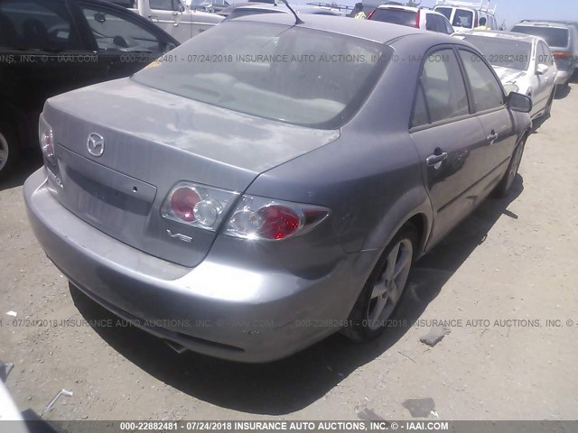 1YVHP80DX65M27241 - 2006 MAZDA 6 S GRAY photo 4