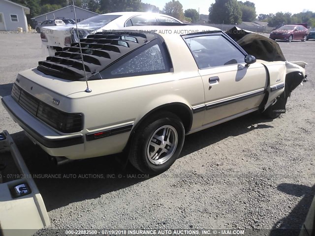 JM1FB3311E0812229 - 1984 MAZDA RX7 12A YELLOW photo 4