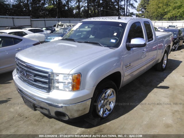 1GTR1VE08DZ382340 - 2013 GMC SIERRA C1500 SLE SILVER photo 2