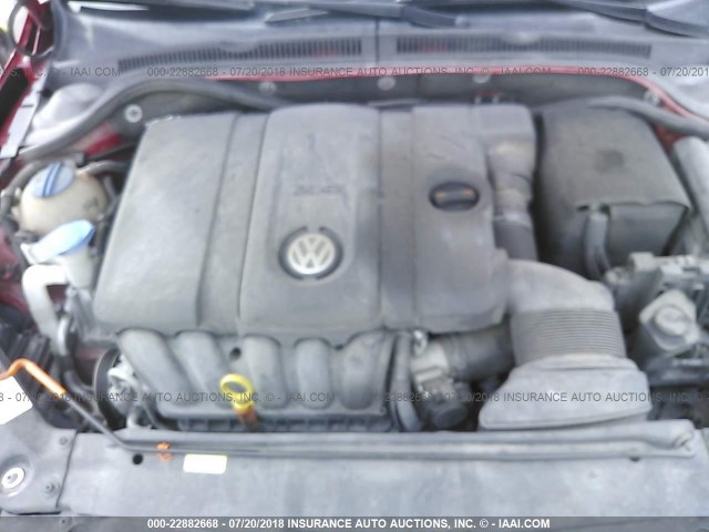 3VWDX7AJXCM339392 - 2012 VOLKSWAGEN JETTA SE RED photo 10