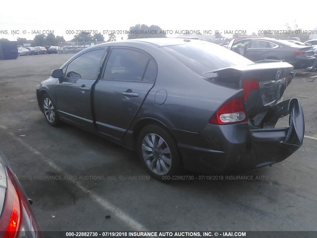 2HGFA16919H311966 - 2009 HONDA CIVIC EXL 灰色 照片 3