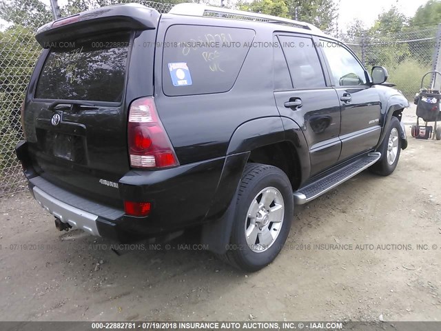 JTEBU17R430015740 - 2003 TOYOTA 4RUNNER LIMITED BLACK photo 4