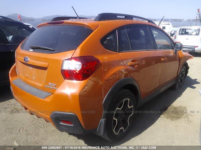 JF2GPACC0D2825862 - 2013 SUBARU XV CROSSTREK 2.0 PREMIUM ORANGE photo 4