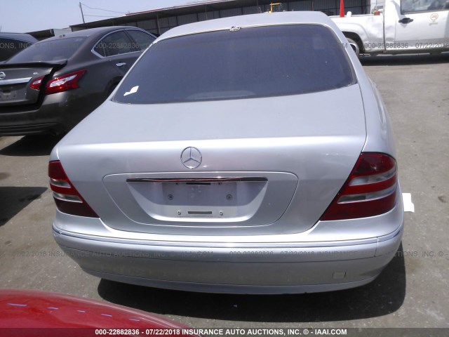 WDBNG70J81A162634 - 2001 MERCEDES-BENZ S 430 SILVER photo 6