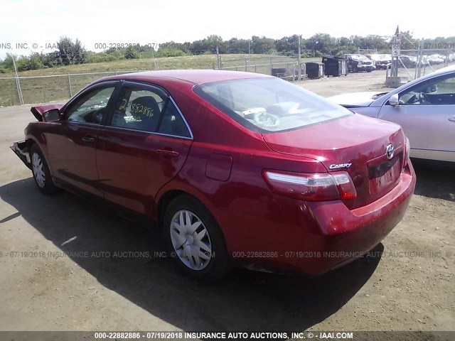 4T1BE46K79U354934 - 2009 TOYOTA CAMRY SE/LE/XLE RED photo 3