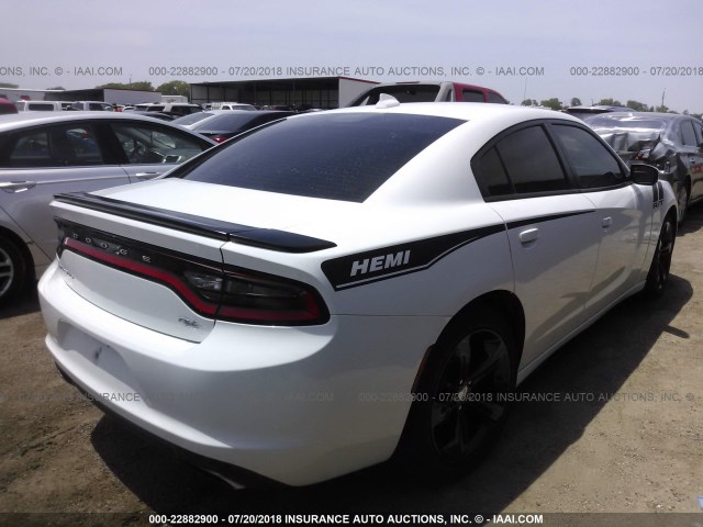 2C3CDXCT0GH222208 - 2016 DODGE CHARGER R/T WHITE photo 4