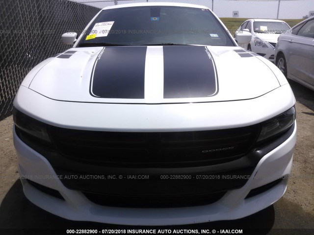 2C3CDXCT0GH222208 - 2016 DODGE CHARGER R/T WHITE photo 6