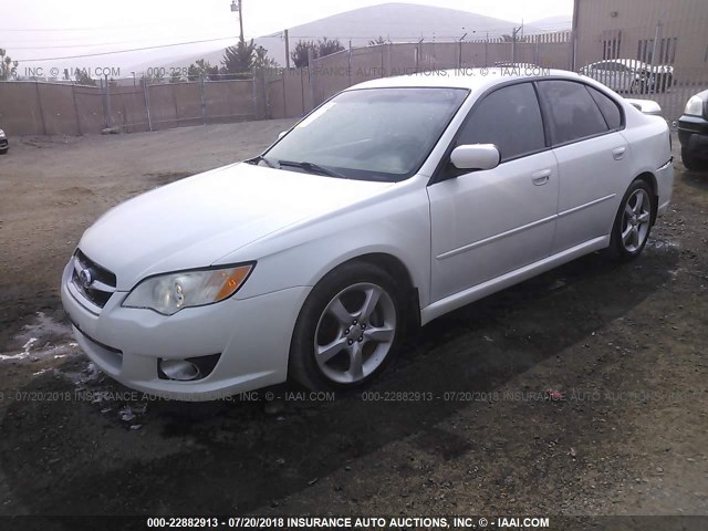 4S3BL626197224404 - 2009 SUBARU LEGACY 2.5I LIMITED WHITE photo 2