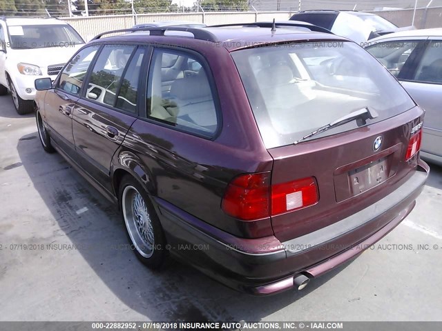 WBADP6343YBV65676 - 2000 BMW 528 IT AUTOMATIC BURGUNDY photo 3