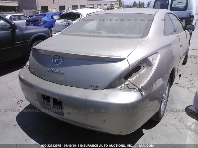 4T1CE30PX5U973783 - 2005 TOYOTA CAMRY SOLARA SE/SLE ოქროსფერი ფოტო 4